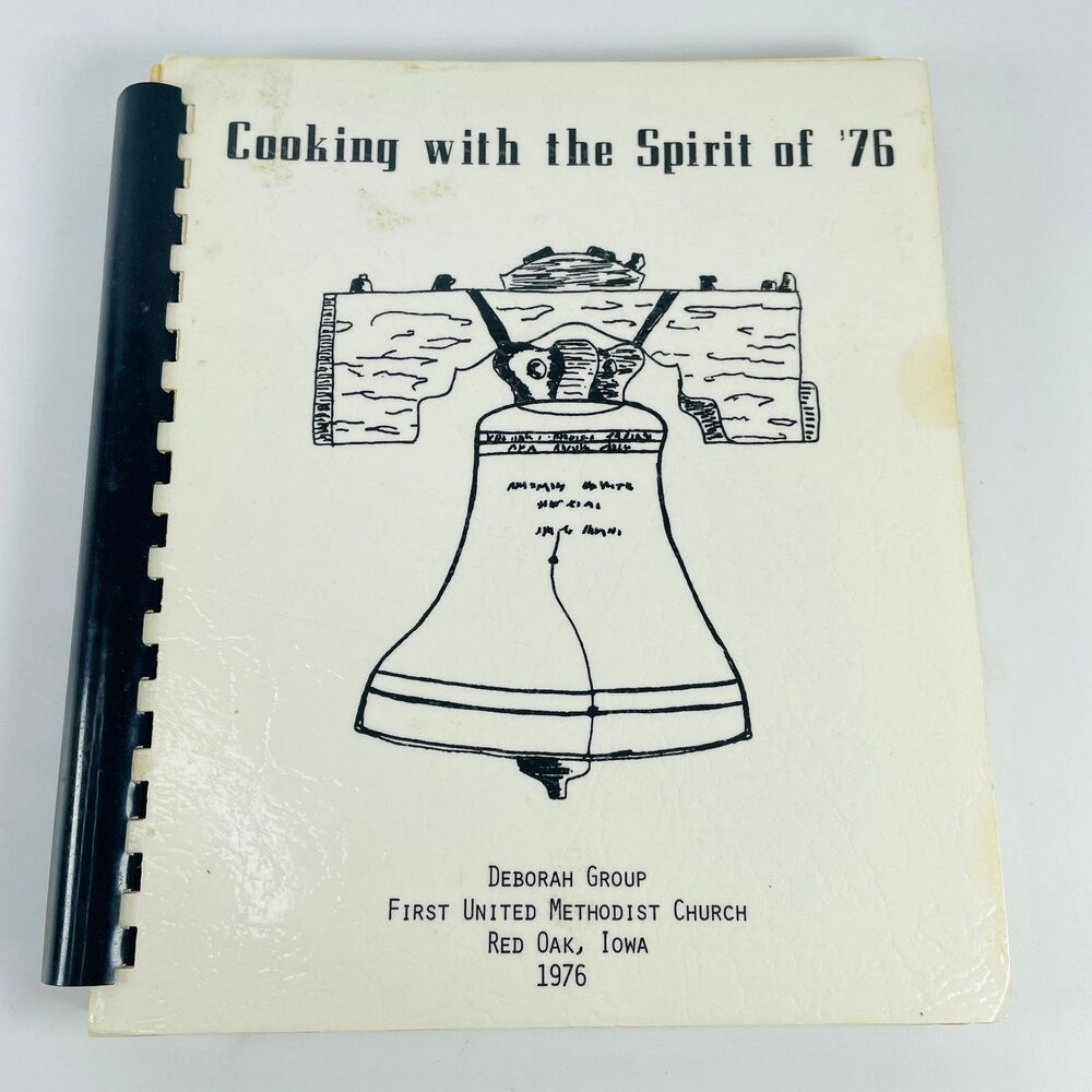 Cooking with the Spirit VTG Spiral Cookbook Red Oak Iowa First United Methodist
